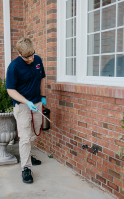 Termite Treatment on a Brick House